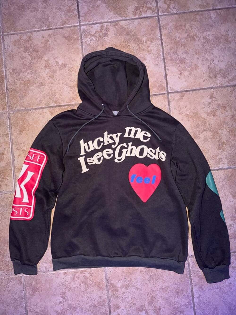 Cactus Plant Flea Market Lucky Me I See Ghosts Hoodie Black